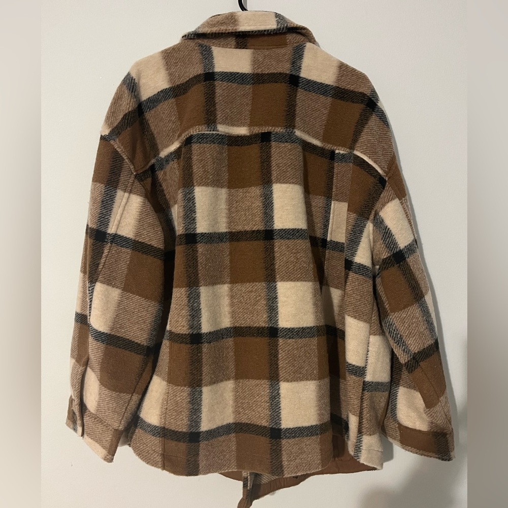 Ava & Viv Plaid Flannel Fleece Shacket‎ Size 3X NWOT - Picture 6 of 7